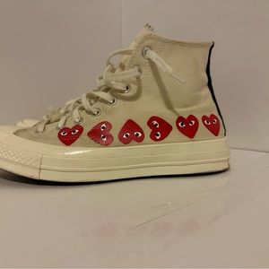 Converse x Comme multi hearts